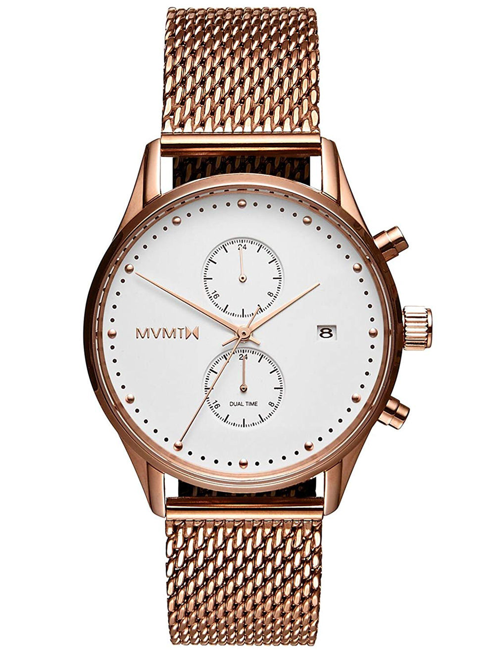 MVMT D-MV01-RGM Voyager Vit Roséguld 42mm