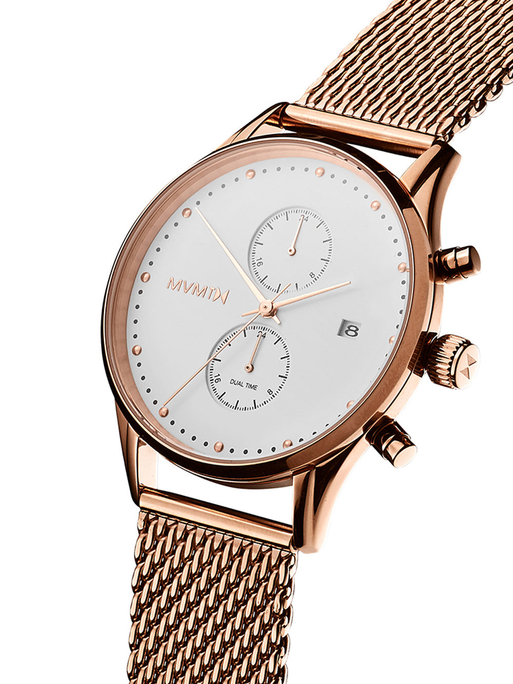 MVMT D-MV01-RGM Voyager Vit Roséguld 42mm